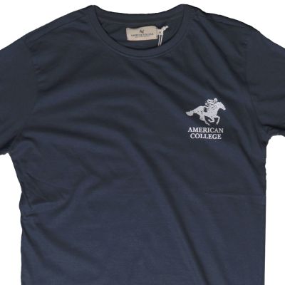 T-SHIRT AMERICAN COLLEGE BLEU